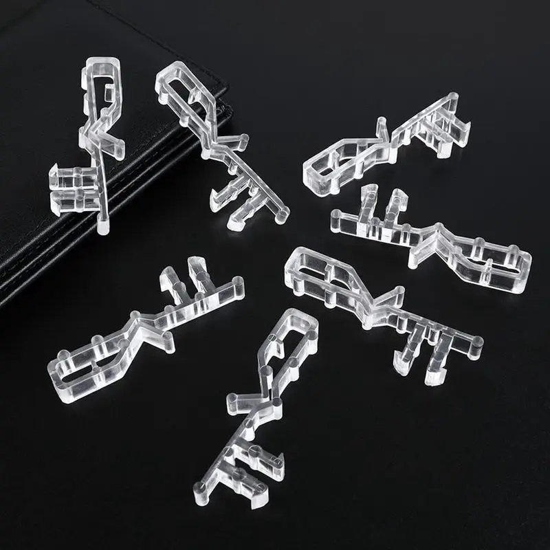 

12pcs Blind Valance Clips Transparent For Window Blinds Secure Hold Easy Install Diy Adjustable Angle Curtain Tiebacks Clips