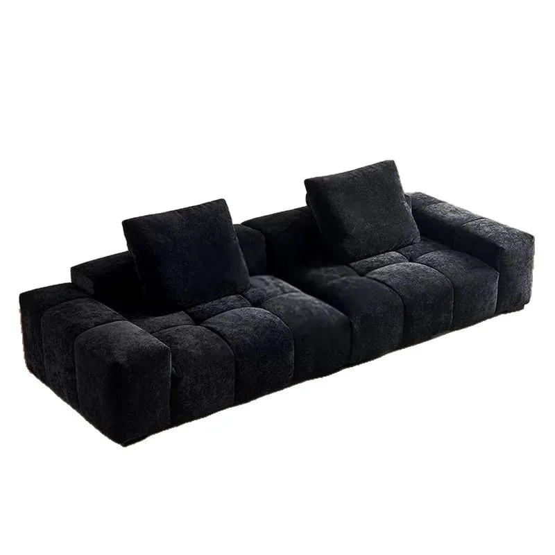 

Pixel sofa cotton and linen black fabric sofa Italian minimalist module combination modern living room corner sofa