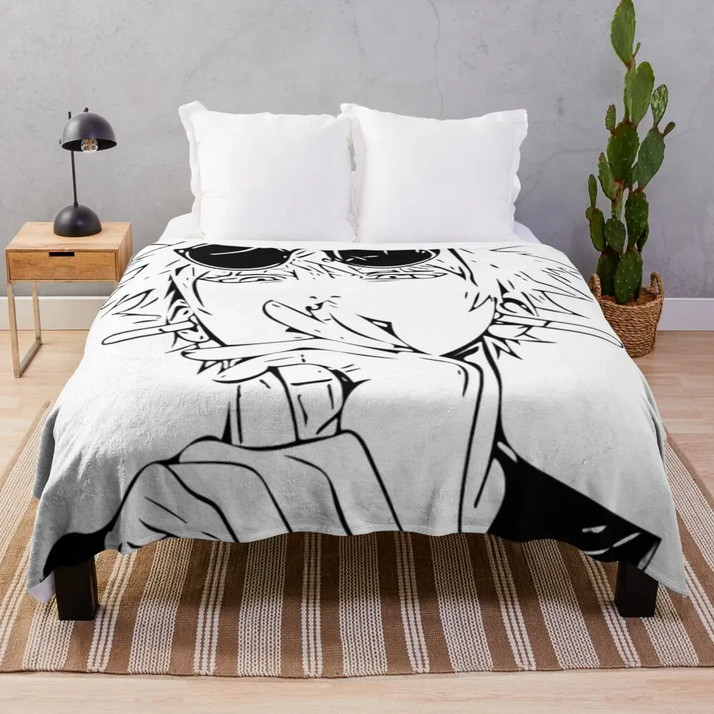 

Gojo Satoru Sticker Throw Blanket Multi Use Warm Blanket for Living Room Bedroom