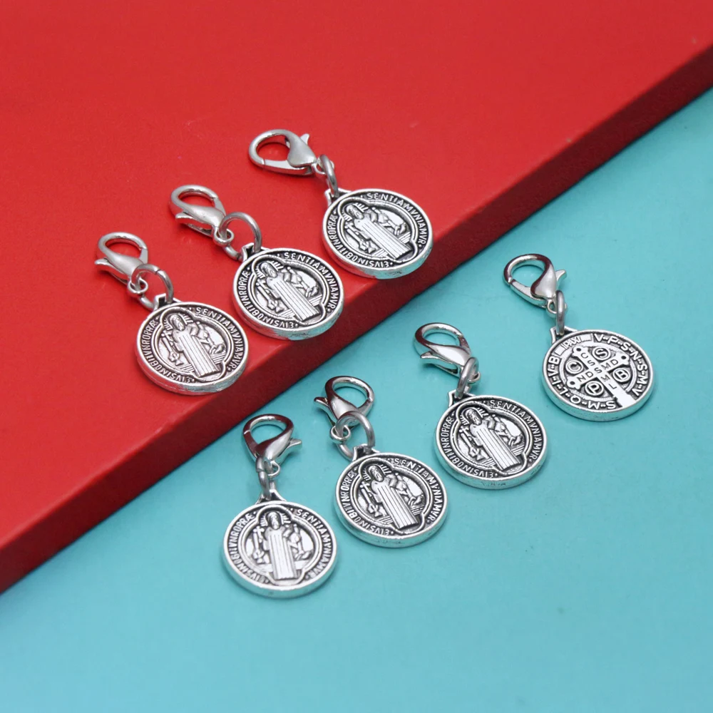 10PCS Saint Benedict Medal Keychains, Religious Gift
