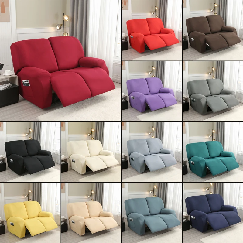 

Super Stretch 2 Seats Loveseat Recliner Sofa Couch Cover Non Slip Soft Sofa Slipcover Washable Reclining Furniture Protector