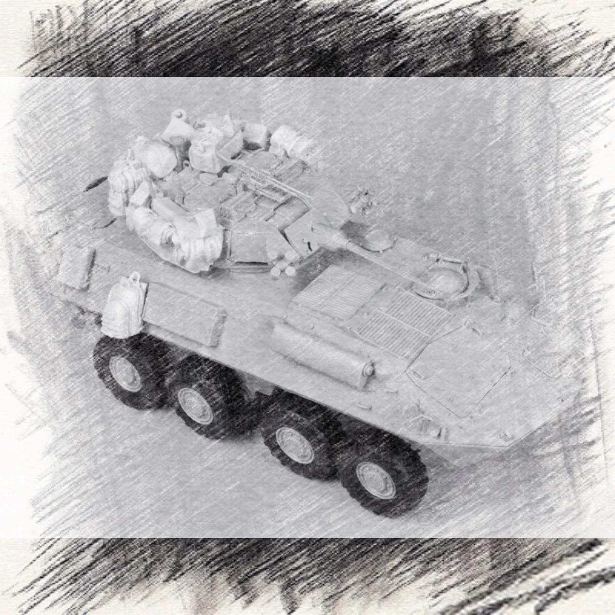 

1/35 Resin figure unpainted model Kit, military theme, ASLAV accessories unassembled and unpainted GK 855