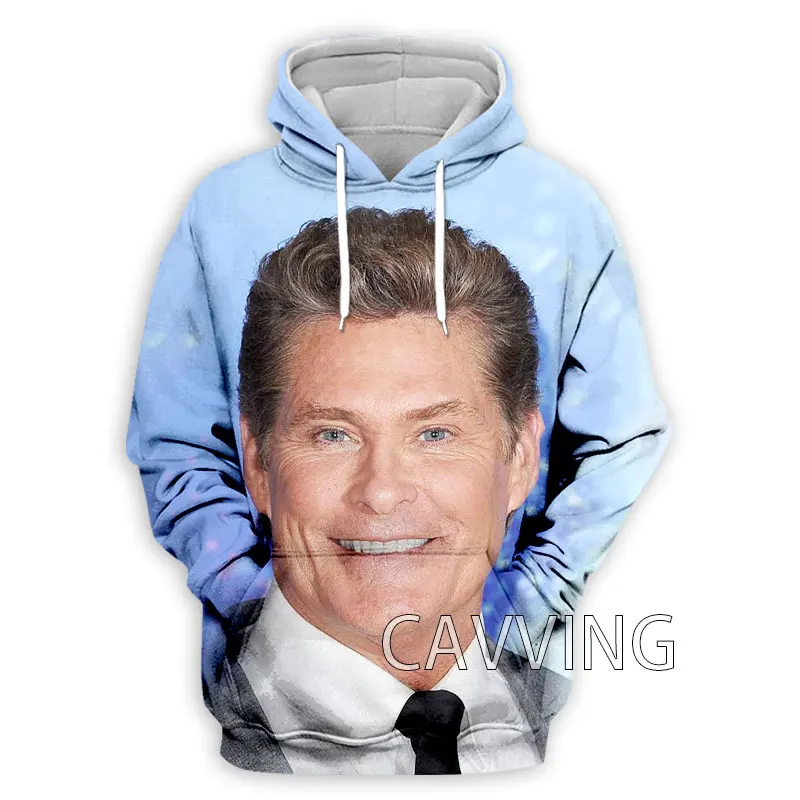 CAVVING 3D Printed  David Hasselhoff   Hoodies Hooded Sweatshirts Harajuku  Tops Fashion Clothing for Women/men   H02