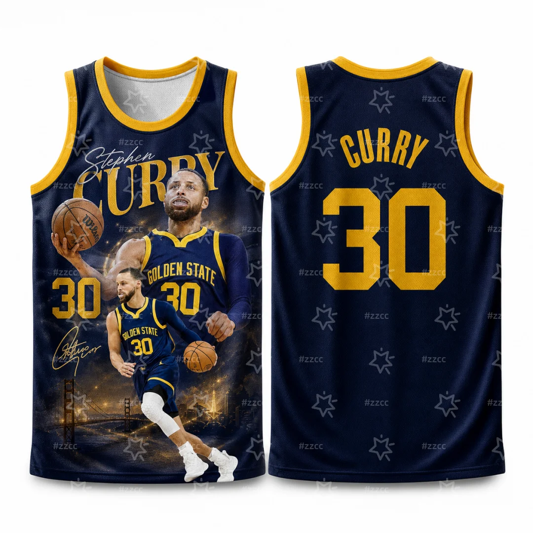 2026 Stephen Curry Nr. 30 Basketball-Trikot, Spiel- und Trainingsuniform, Sommersport, ärmelloses Herren-Shirt, Kinderbekleidung ﻿ – Detail 4