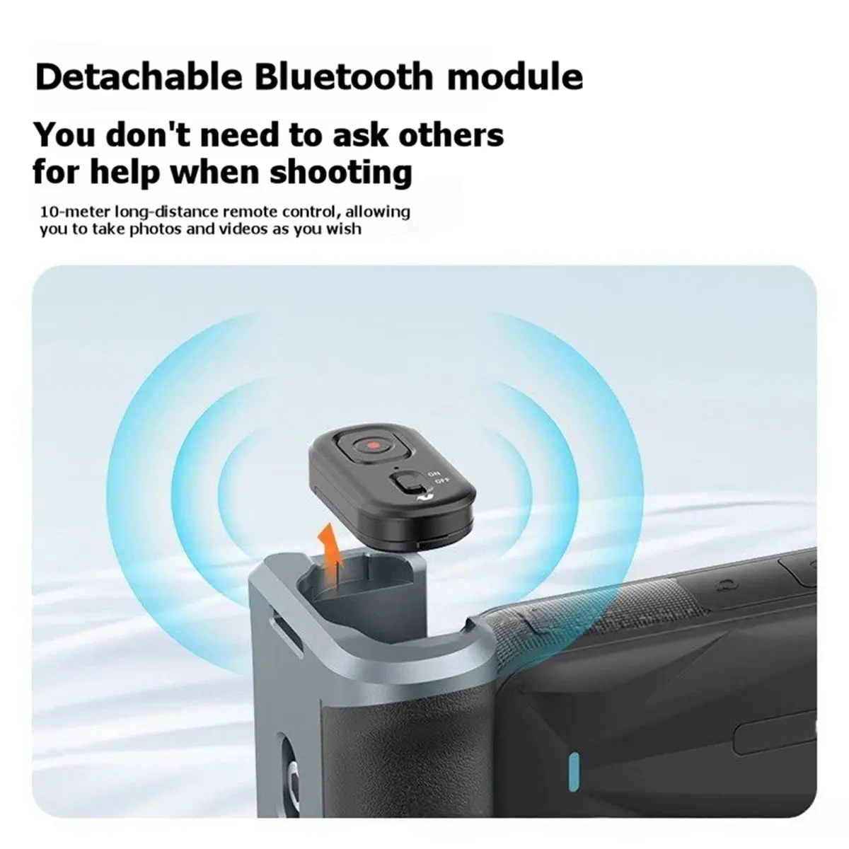 2026 New Bluetooth Remote Control Street Grip Holder for X5/X4 Air Panoramic Camera Accessories with Shutter Button