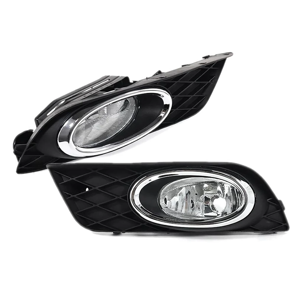 المصد الأمامي LED مجموعة مصابيح الضباب مع مفتاح + سلك تسخير + الحافة لهوندا سيفيك سيدان 2012-2013 مصباح قيادة أبيض