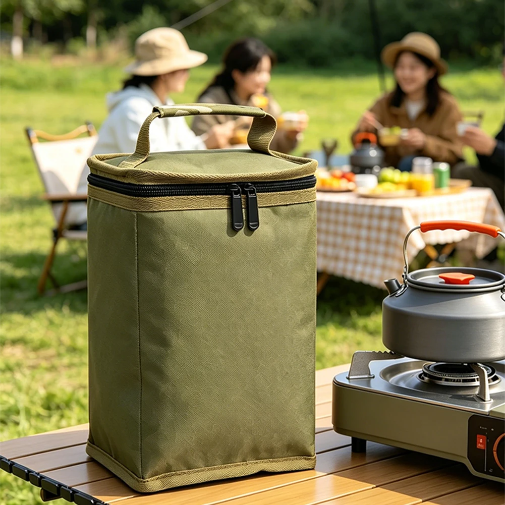

Oxford Cloth Gas Canister Carry Bag for Outdoor Cooking Equipment with Foam-Lined Compartments and Smooth Zippers
