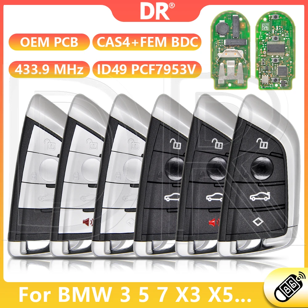 DR3 CAS4+ FEM BDC01 Original PCB 433.9MHz ID49 PCF7953V Chip Proximity Support Car Remote Key For BMW 3 5 7 X3 X5 X6 M2 M3 M4