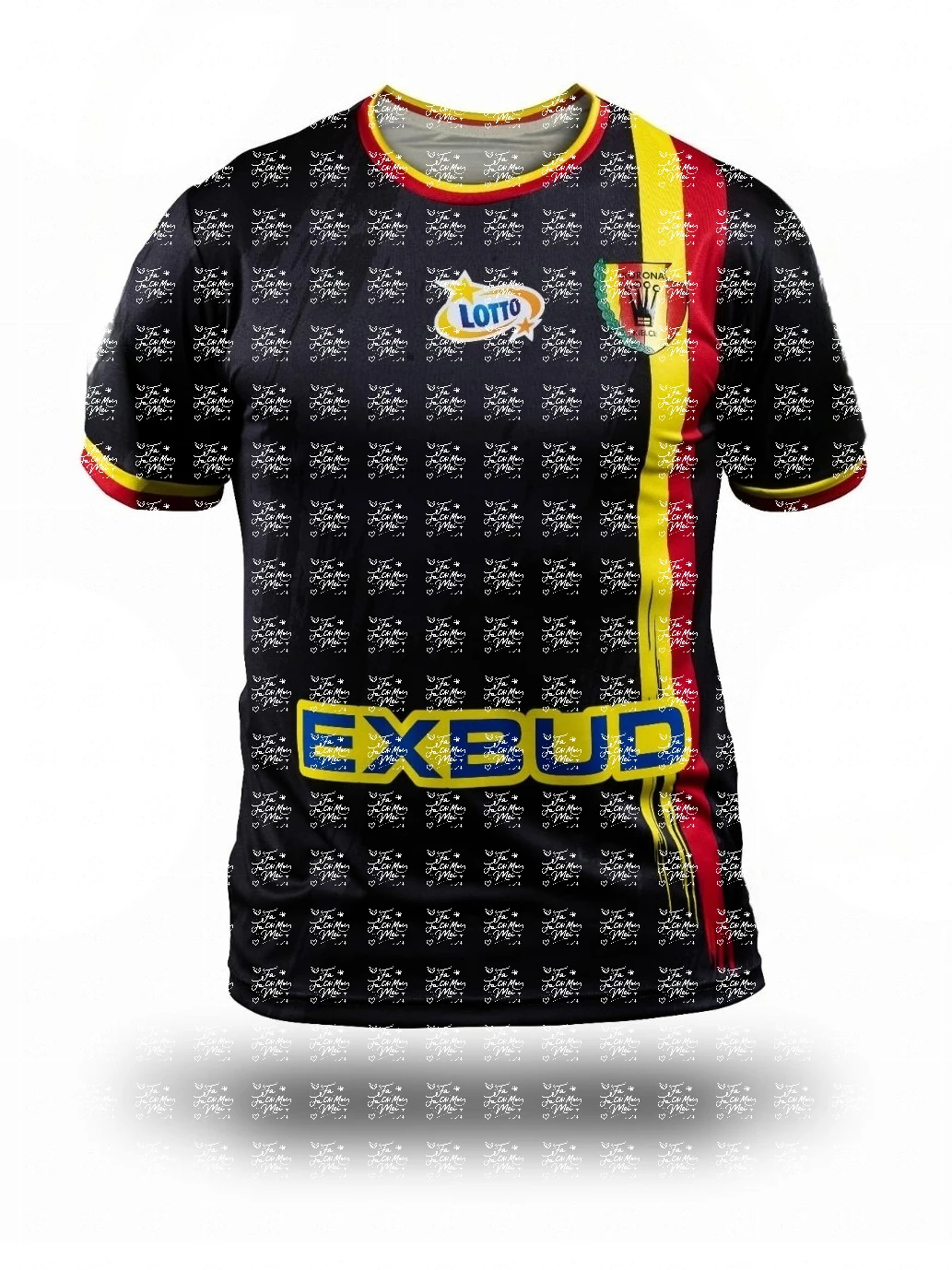 ملابس رياضية من سلسلة KORona Kielce 25-26، ملابس كرة قدم، قمصان علوية مطبوعة رقمية ثلاثية الأبعاد سريعة الجفاف للرجال والنساء بين الوالدين والطفل