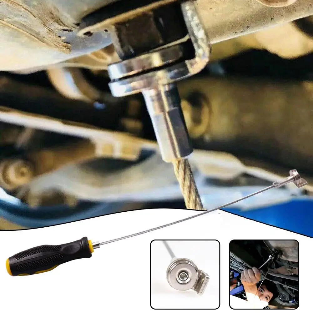 Oil Drain Plug Removal Tool Strong Magnetic Oil Plug Wrench Anti Tool Maintenance Scald Remover Auto Car S3Q5