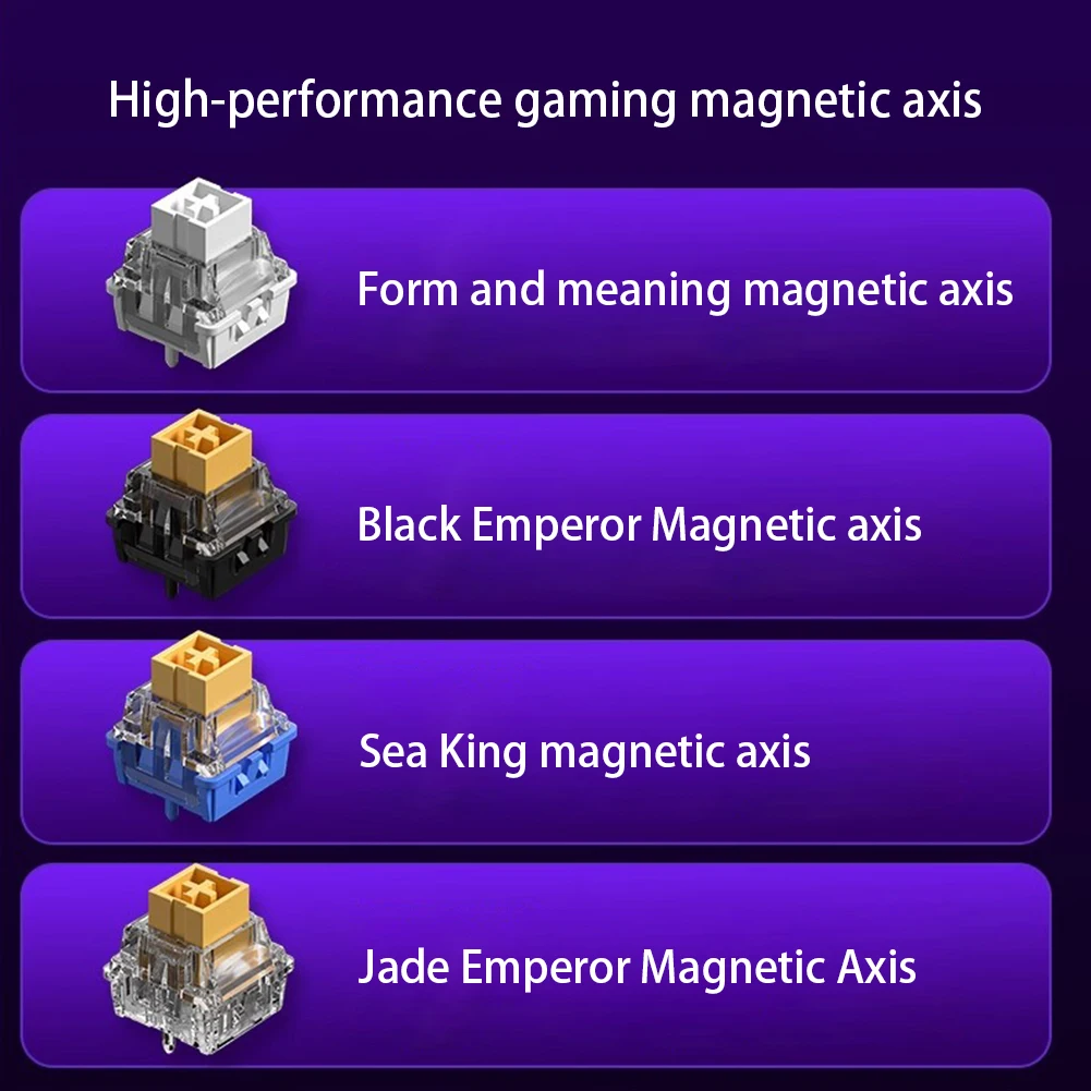 HERO 68HE Teclado para jogos com fio Ultra Gaming Teclado magnético 8000Hz RGB Hot Swap Esports Teclado mecânico para PC laptop