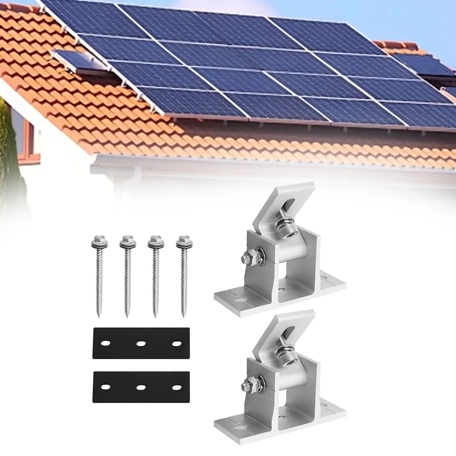 2x Solar Panel Bracket Adjustable Supporting Replacement Roof Panels Z Bracket