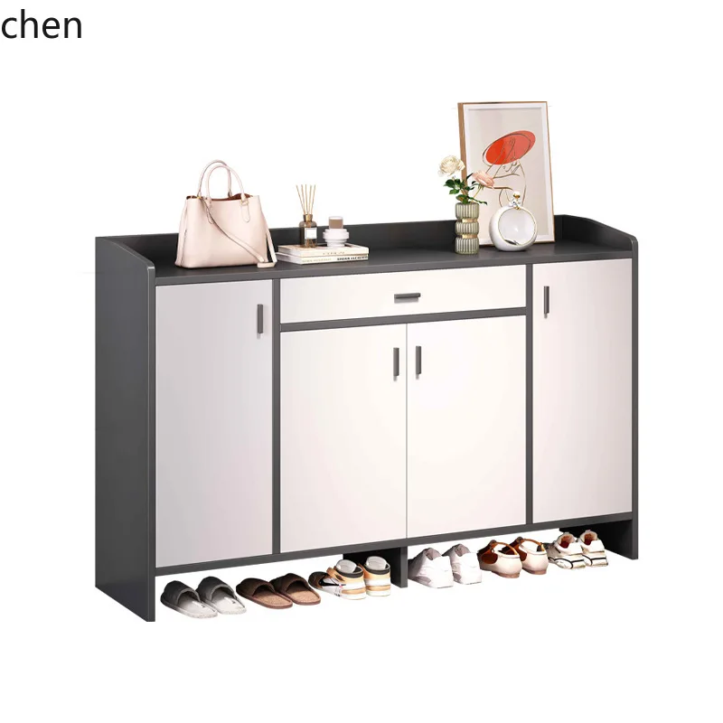 ZML Shoe Cabinet for Home Entrance New Model Hallway Outside Entryway Cabinet Integrated Storage Shoe Rack