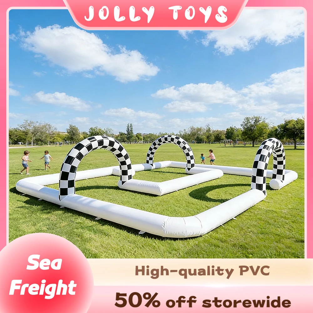 

Гоночный бампер 9 м/10 м подходит для надувных автомобильных гонок Надувные гонки для картинга и других игр для дня рождения и мероприятий