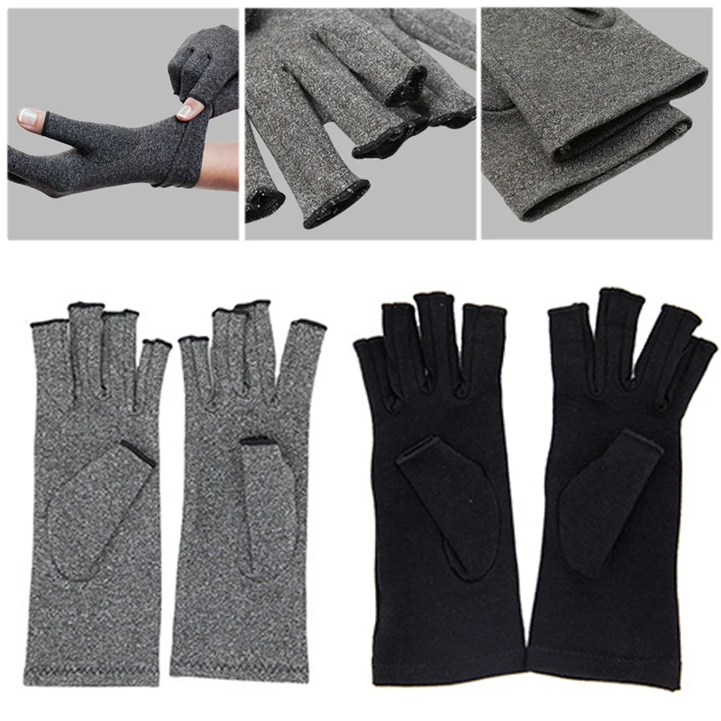 Compression Gloves Fingerless Anti Arthritis Pain Relief Gloves Rheumatoid Care Orthotics Hand Braces Health Supports Gloves