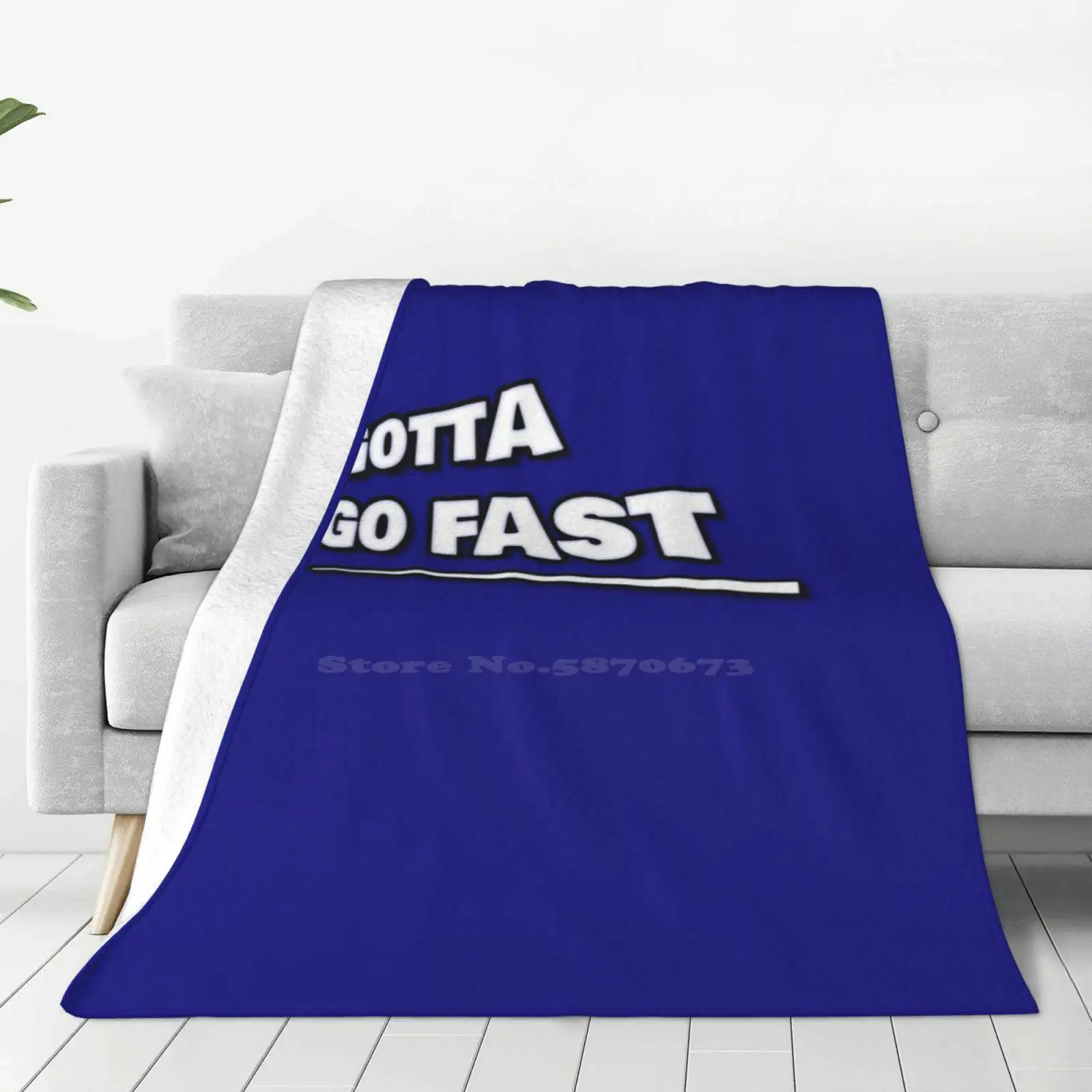 Gotta Go Fast - Soft Warm Throw Blanket Gotta Go Fast X The Hedgehog Tails Colors Movie Video Games Retro Cartoon Boom