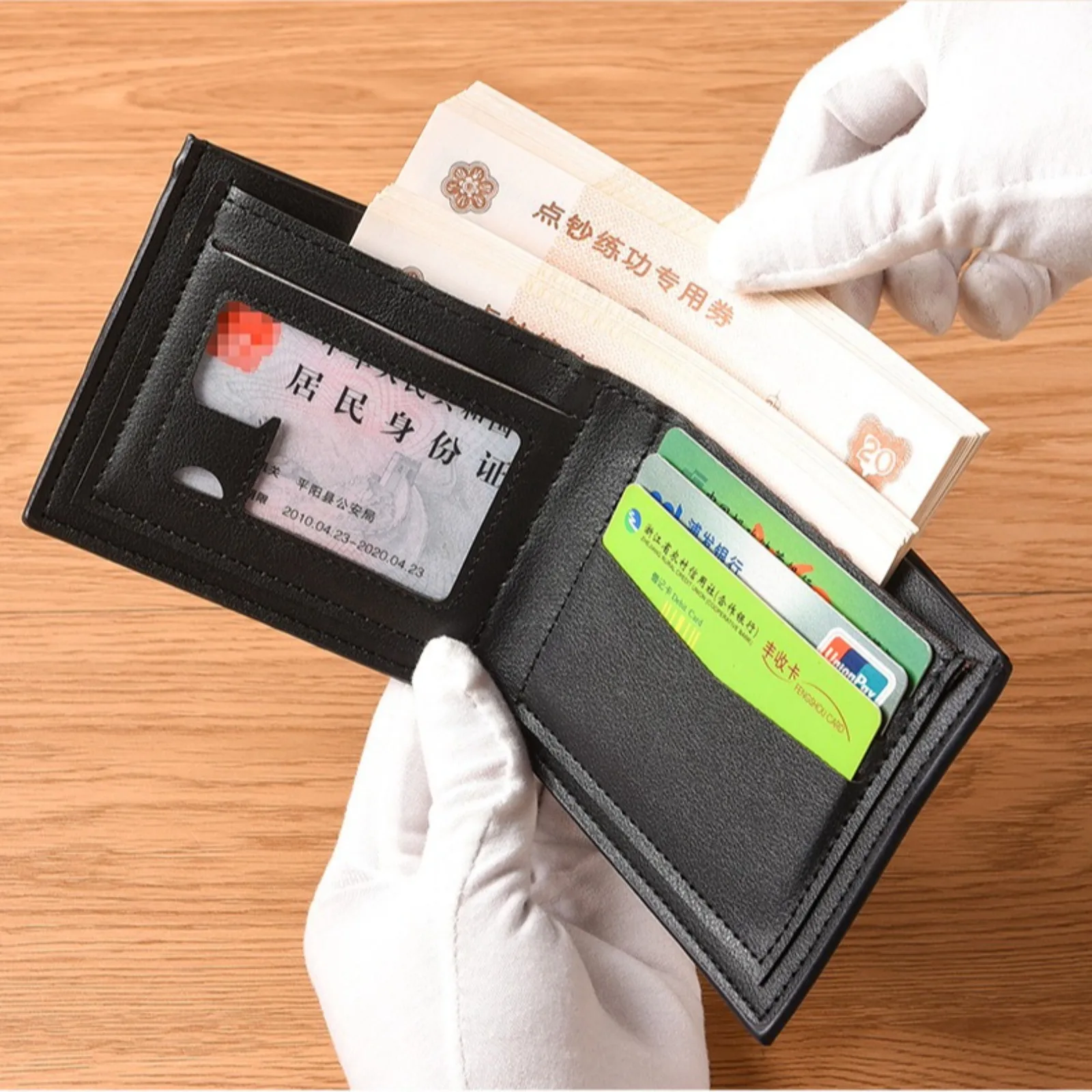 

Men's Zipper Wallet Multi functional Large Capacity Short Business Wallet Simple Coins Card Slot Vintage Wallet For Men Gift