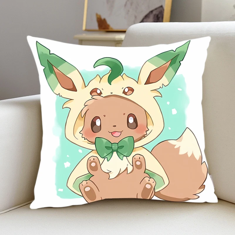 Pillow Cover E-Eevee room bedroomo office coffee shop car Dakimakura Throw Pillows iving room Pillowcase Cute Home Decor style