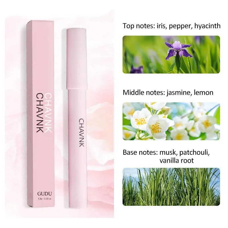 Chavnk Solid Perfume Balm Fragrance Pen Portable Men Solid Balm Mild Long Lasting Aroma Deodorant Fragrance Body Antiperspirant