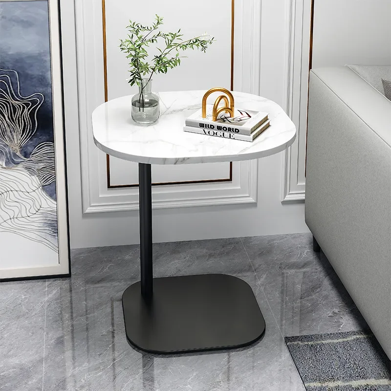 

Premium Rock Slab Small Table Mini Movable Living Room Sofa Light Luxury Italian Coffee Table Square Corner Side Cabinet