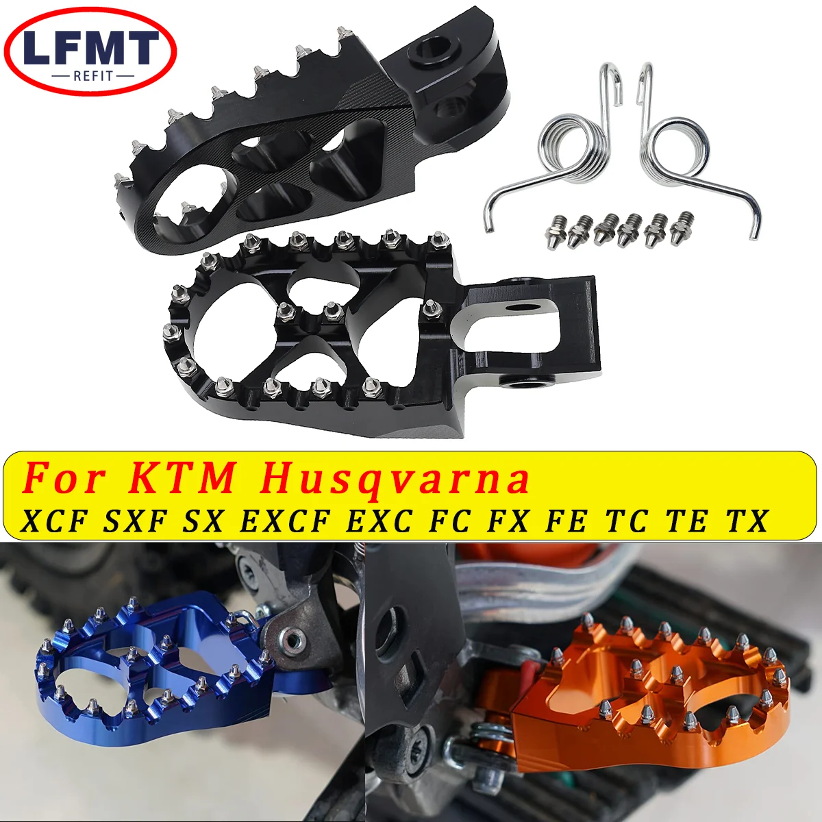 

CNC Foot Pegs Pedal Footrests For KTM 125 150 200 250 300 350 450 500 SX SXF EXC EXCF XC XCF XCW 2017-2022 2018 SX125 SX150 2016