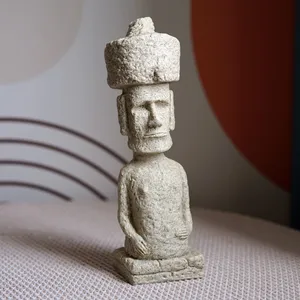 Vılead paskalya adası moai pukao heykeli paskalya günü, heykeller, dekor, ev ofis aksesuarları, oturma odası dekoru, iç mekan, raf, moai heykelinin en çok satan 8 ürünü-no. 5