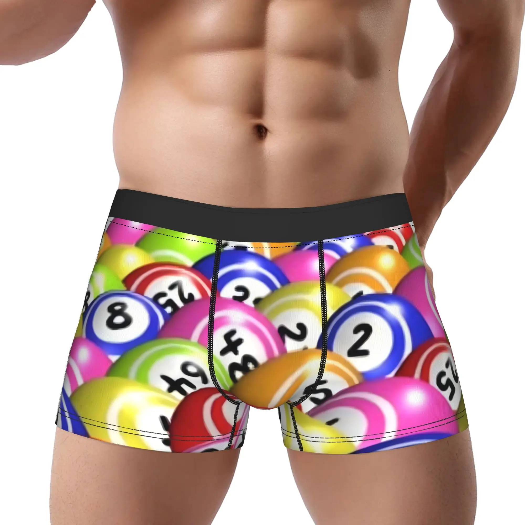 

Трусы-боксеры Bingo Balls с принтом, дышащие, мужское нижнее белье