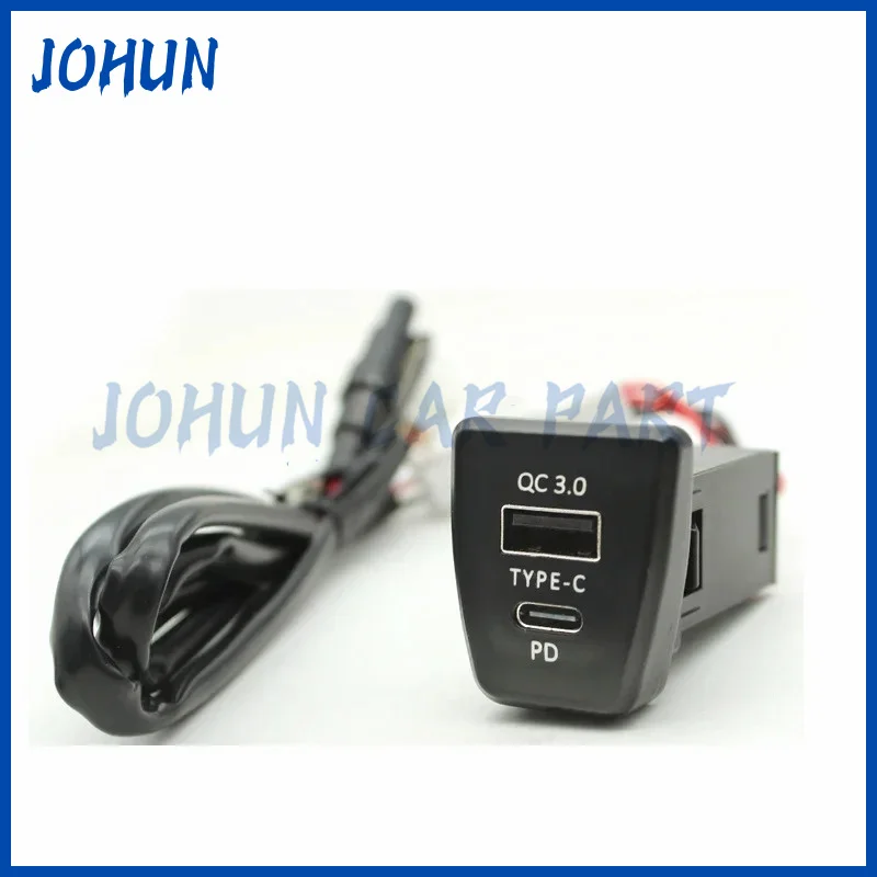 Picture 7: Car Auto Charger Interface Socket Accessories TYPE-C PD QC3.0 USB For Phone Charger Using For Toyota RAV4 5th XA50 2019 2020