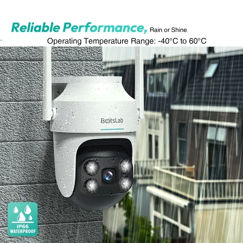 Qihoo360 Botslab 4MP 2.5K Outdoor AI Detectie Camera WIFI + LAN IR Full Color Beveiligingscamera Cloud + lokale Cam