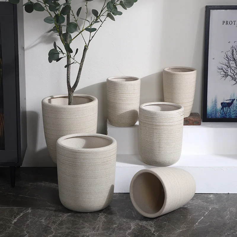 

Nordic, ceramic, flower pot, modern, simple, living room, balcony ornament