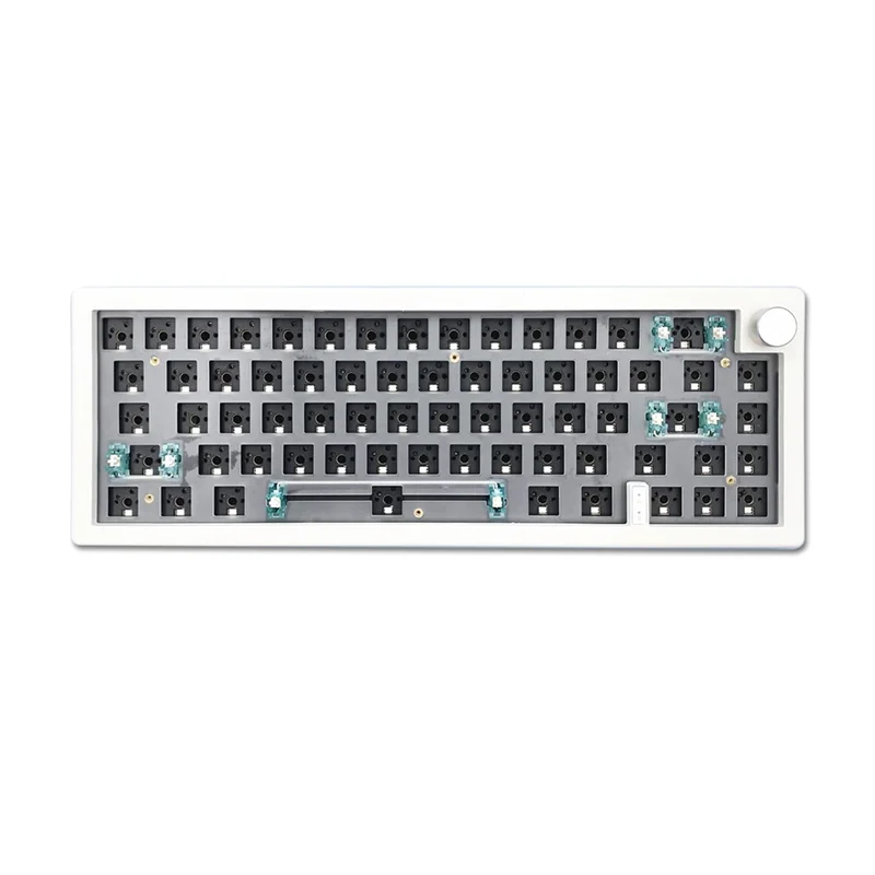 GMK67 Hot Swappable RGB Backlight Mechanical Keyboard Kit Bluetooth 2.4G Wireless 3 Mode Customized DIY Keyboard White