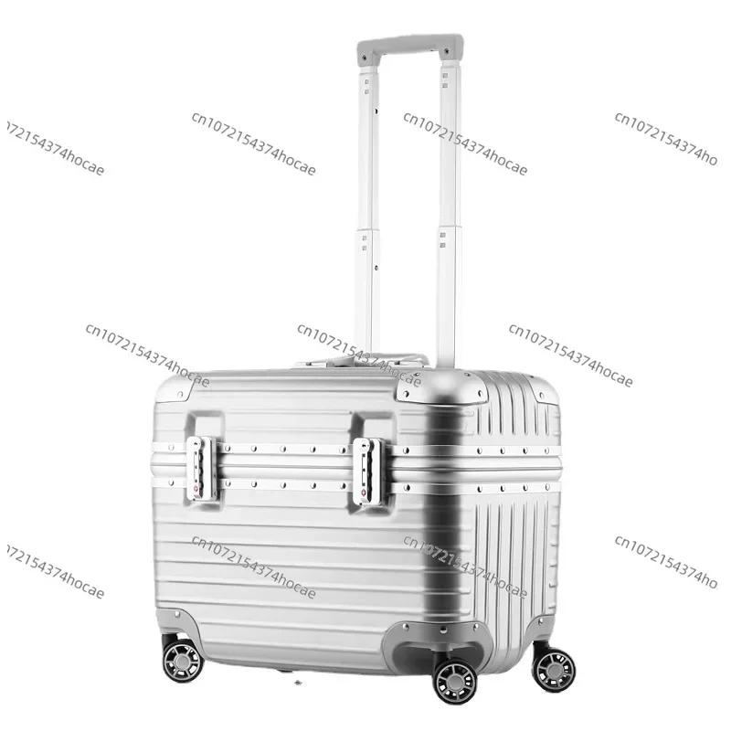 18-Inch Aluminum Frame Aviation Boarding Bag, Universal Wheel Traveling Trolley Case