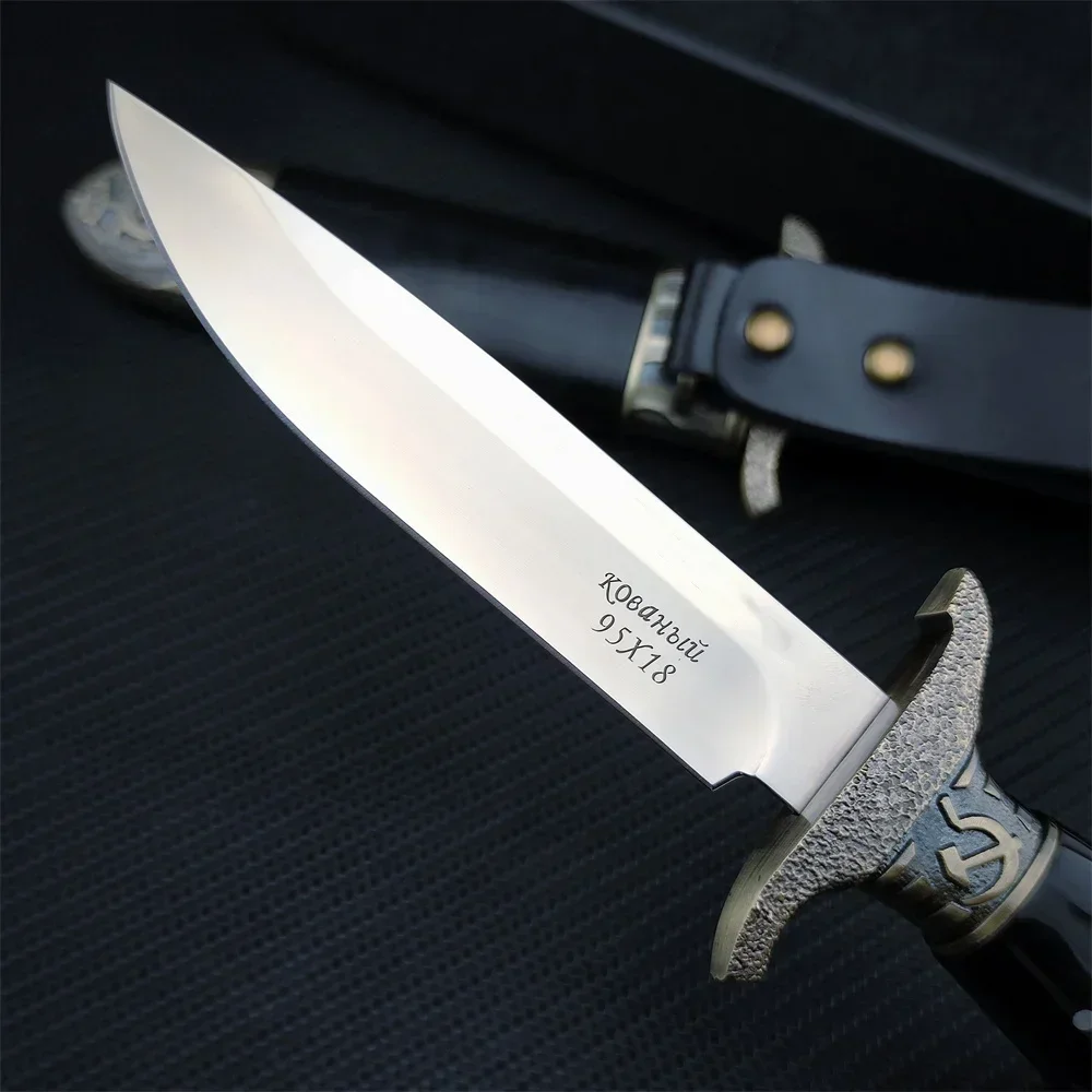 New Russian Ussr Finka NKVD Fixed Blade 7CR13Mov Blade Zinc Alloy & Resin Handle Hunting Knife Military Tactical Full Tang Knife