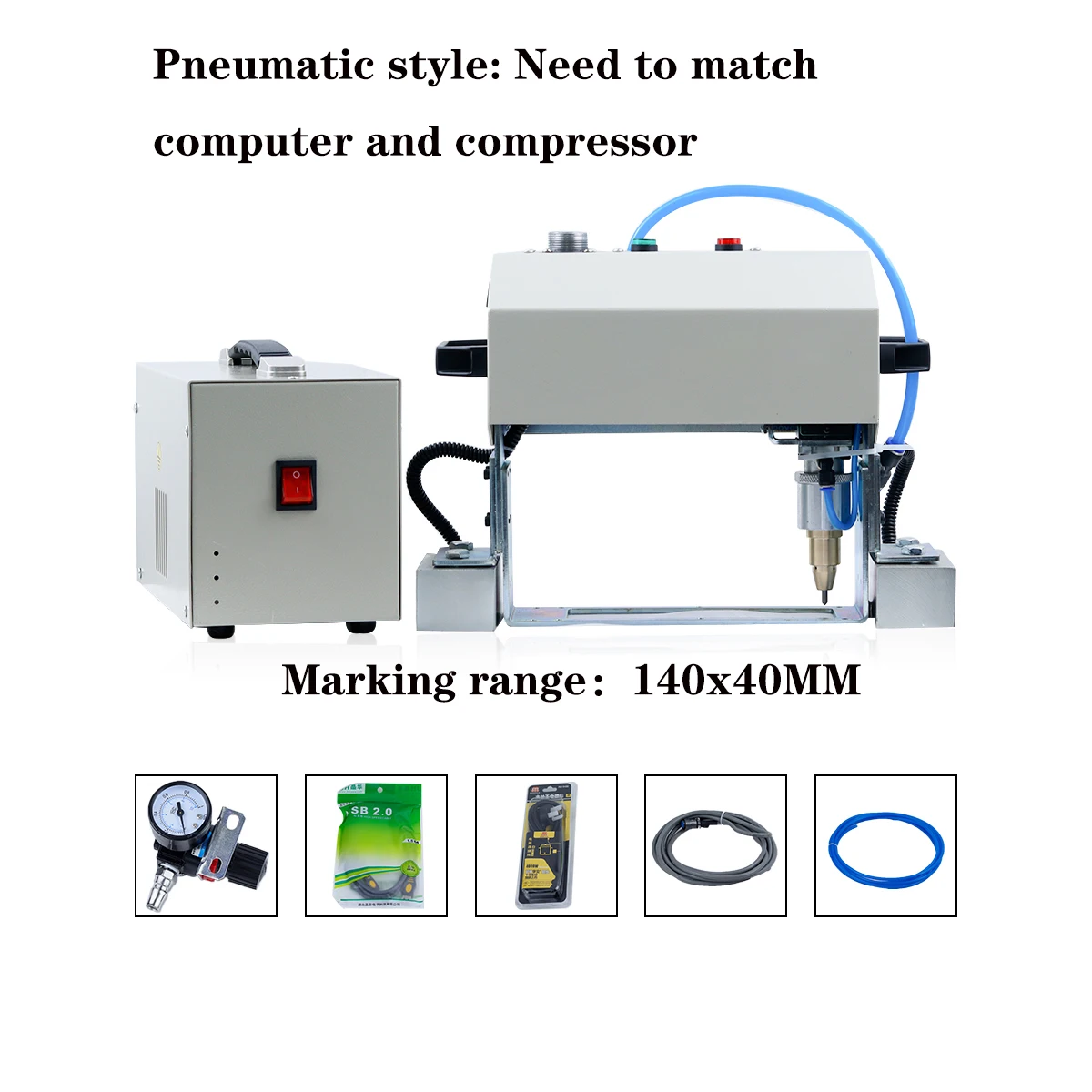 220V/110V portatile in metallo pneumatico elettrico Dot Peen macchina per marcatura per codice VIN (140*40mm) telaio macchina per marcatura telaio