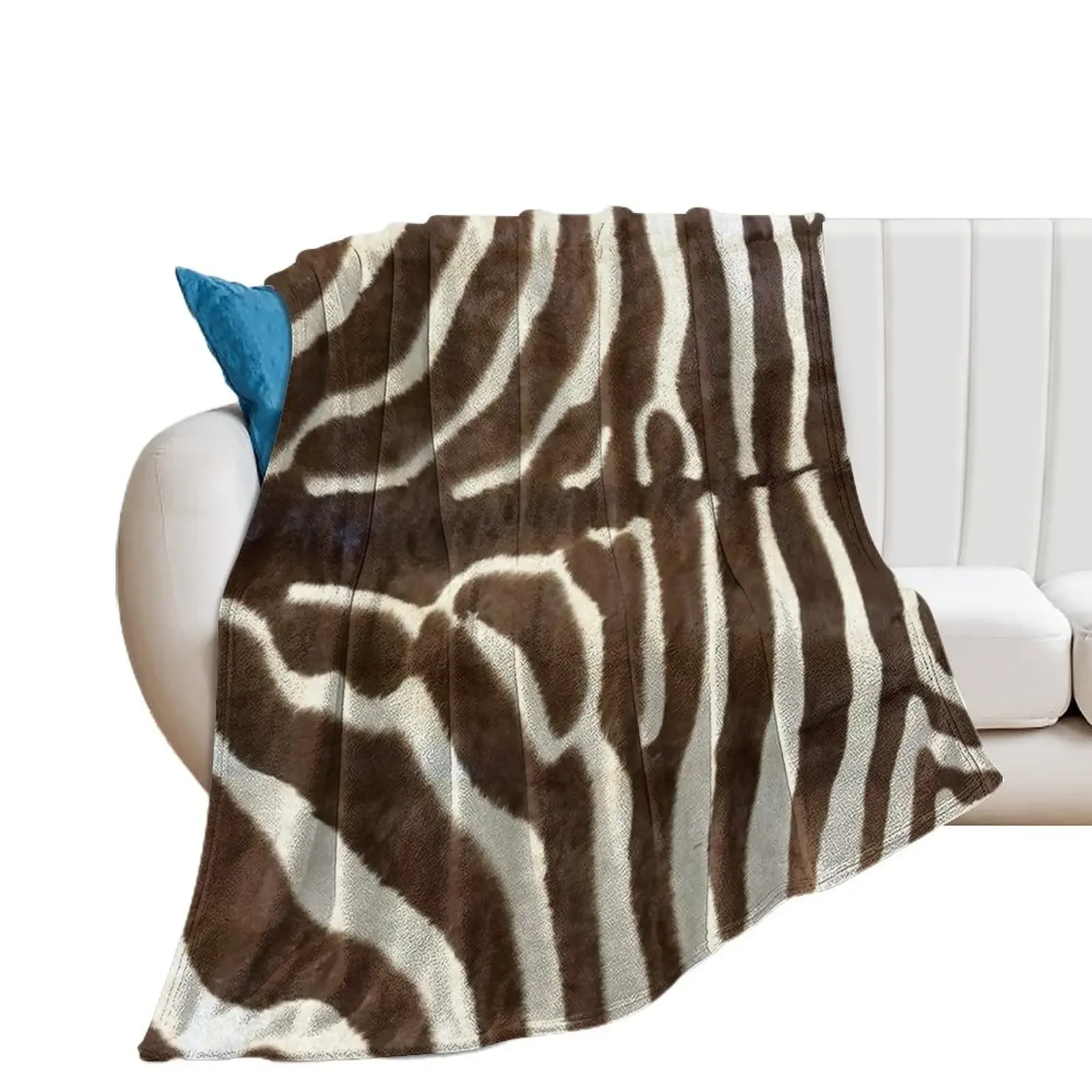 

Furry Zebra Butt Photo Throw Blanket Flannel Stuffeds Blankets