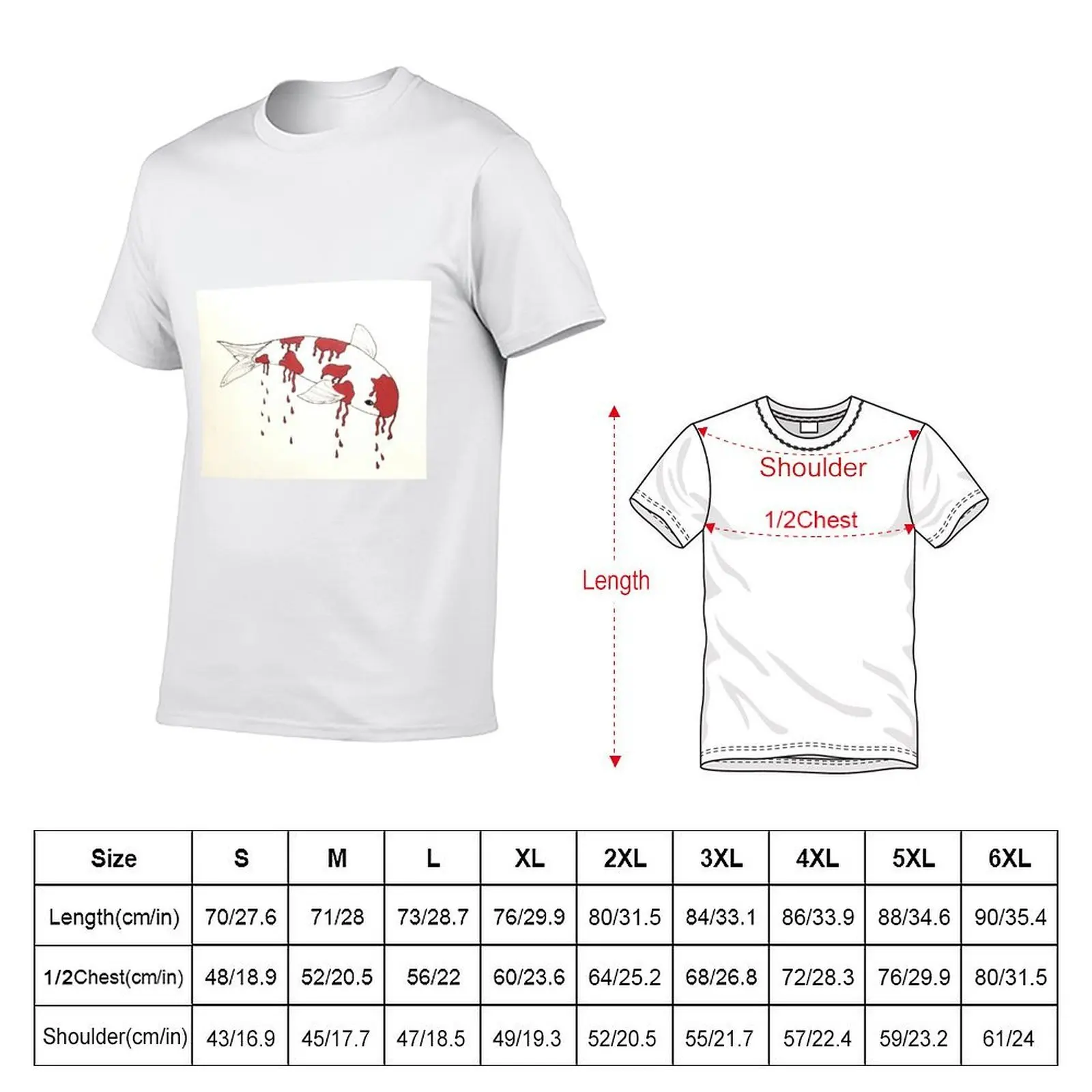 Creepy Koi Fish T-Shirt man t shirt cotton high quality man t shirt luxury T-Shirt