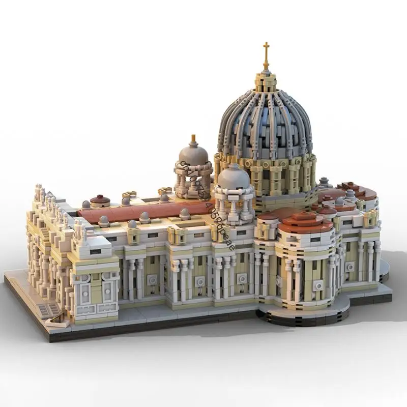 

НОВЫЙ 3019 шт. MOC, европейский средневековый вид на улицу, модель Святого Питера Базилика, головоломка на заказ, творческие идеи «сделай сам», детские игрушки, подарок на день рождения