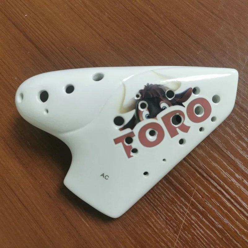 Ocarina de cerámica con 16 agujeros, Ocarinas profesionales para principiantes, instrumento musical de flauta portátil para adultos, instrumentos Orff de llave C mediana