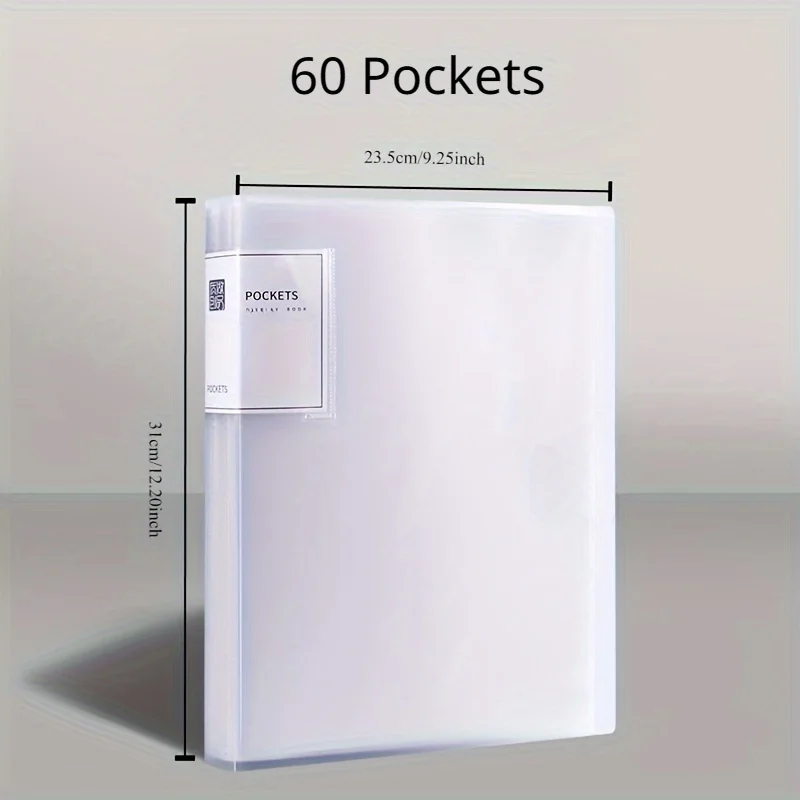 60 Inner Pages, an A4 Transparent Insert Folder for Organizing Materials, a Multi-Layer Large-Capacity Office Folder
