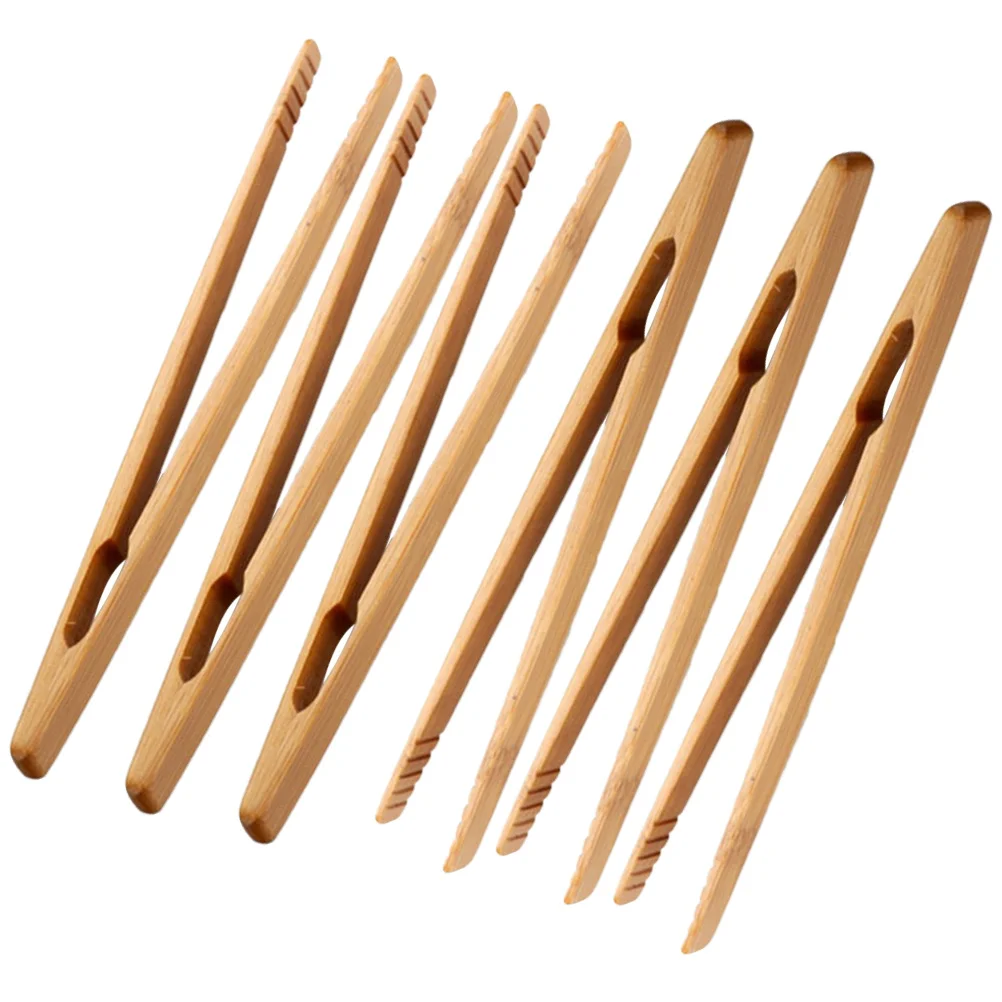 6 Pcs Stacking Toy Wooden Tweezers Tool Early Learning Kids Toaster Educational Tongs Child