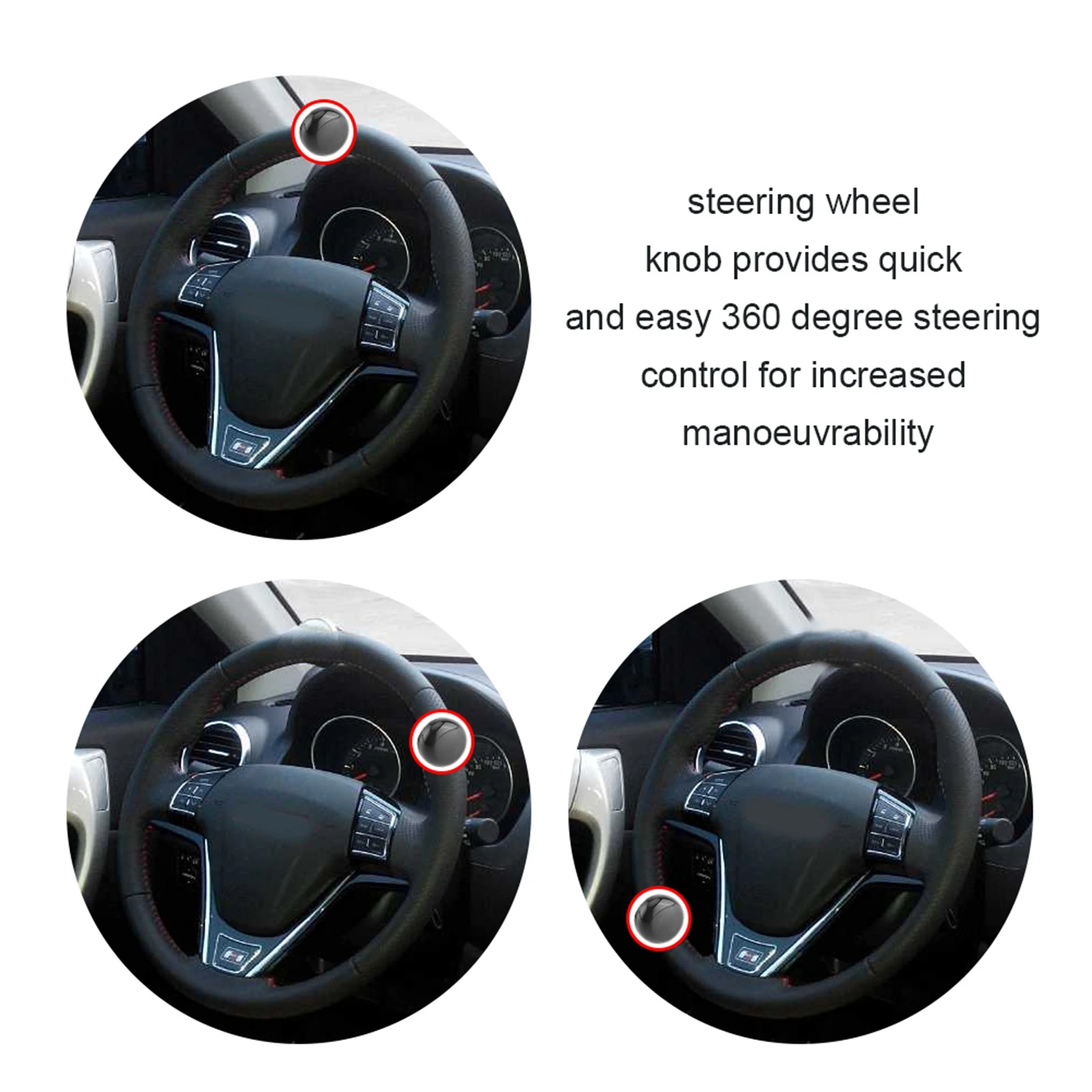 Hot sale 1Pcs Black Universal Car Heavy Duty Steering Wheel Knob Spinner Handle Ball Durable Accessories