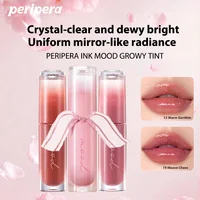 Tinte de brillo de labios de vidrio K-Beauty, brillo acuoso, humedad 16H, no pegajoso y amigable con la máscara, aspecto natural regordete