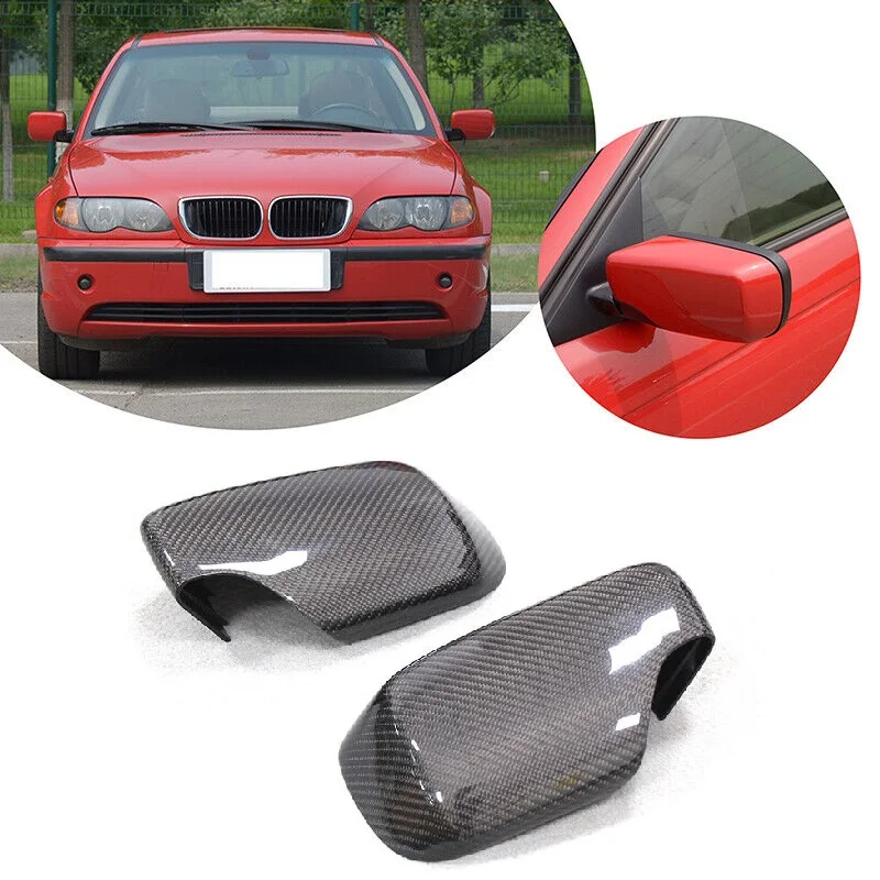 

Carbon fiber car side mirror cover cap accessories For BMW 3 Ser E46 1998-2006