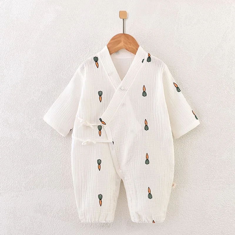 Baby Boys Girls Jumpsuit Clothes Newborn Muslin Cotton Long Sleeve Romper 0-2 Years