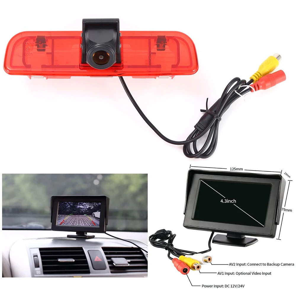 

Car reverse Camera+4.3"Monitor for Fiat Qubo Fiorino 225 limousine Kasten Kombi 2007-2016 Punto Kasten 1 Schragheck 199