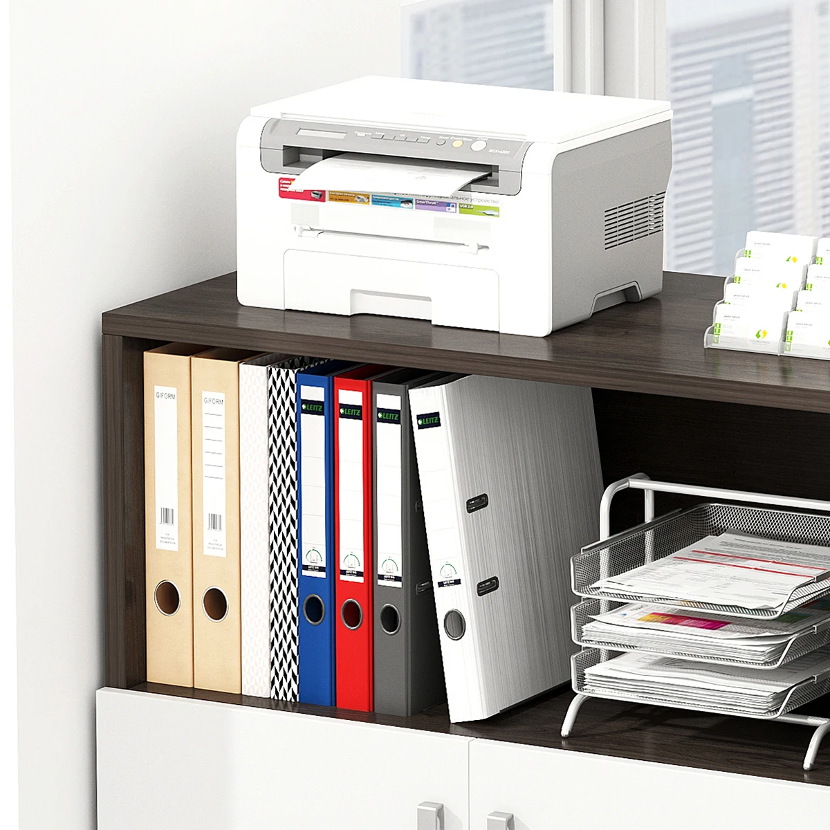 H White Modern Filing Cabinets Printer Cabinet Accommodates With Storage For Home Office