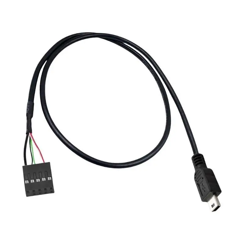 R53C 50cm USB 2.0 mini 5pin ذكر إلى 9pin تمديد الإناث كابل اللوحة الأم المحترفة سلك المحول للإلكترونيات
