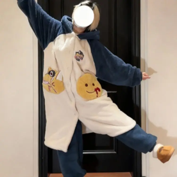 الهوية الخامس المحقق من الحرائق فلوريان العلامة التجارية أنيمي تأثيري منامة الشتاء ليلة رداء السراويل مقنعين ملابس منزلية دعوى طالب المشجعين هدية #1