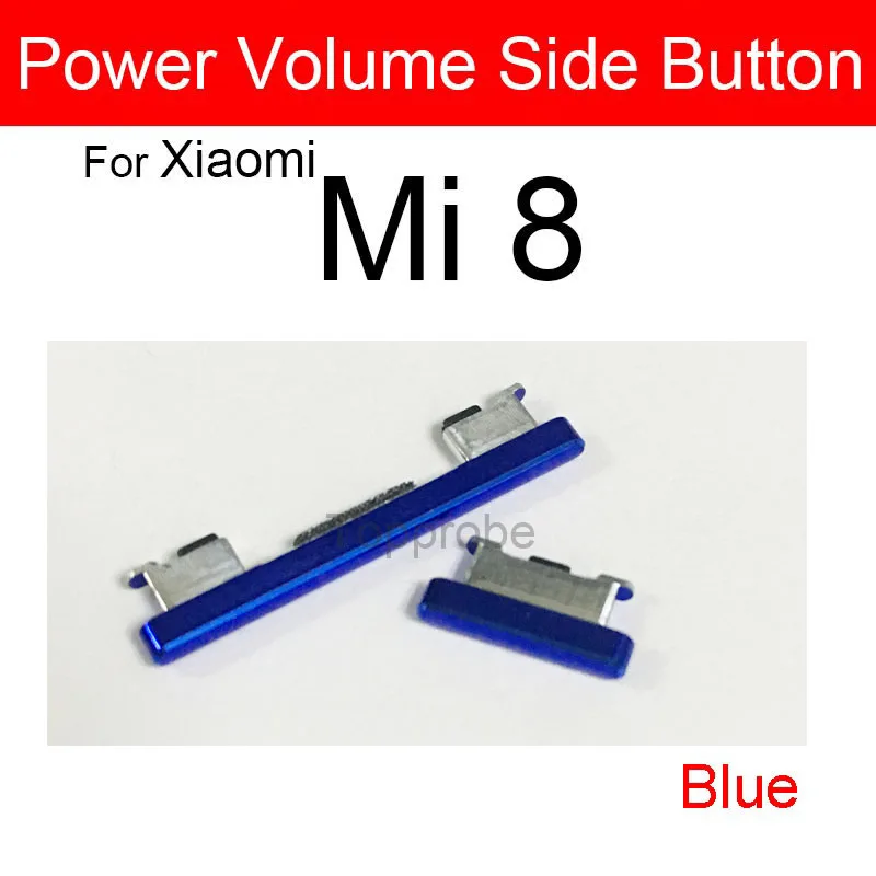 On/Off Power Button Volume Side Button For Xiaomi Mi 8 Mi 8 Se Mi 8 Lite 8Lite Power Key and Volume Key Button Repair Parts