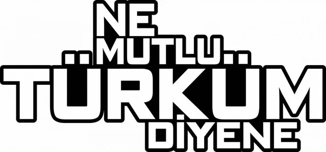 

What Happy Turkum Say 18 см черная наклейка